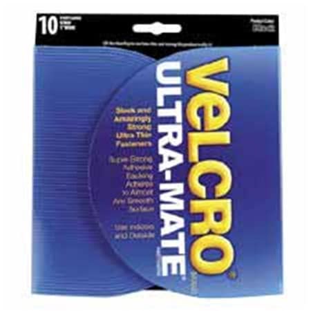 Velcro Brand Reclosable Fastener, 10 ft, 1" W, White VEK91110